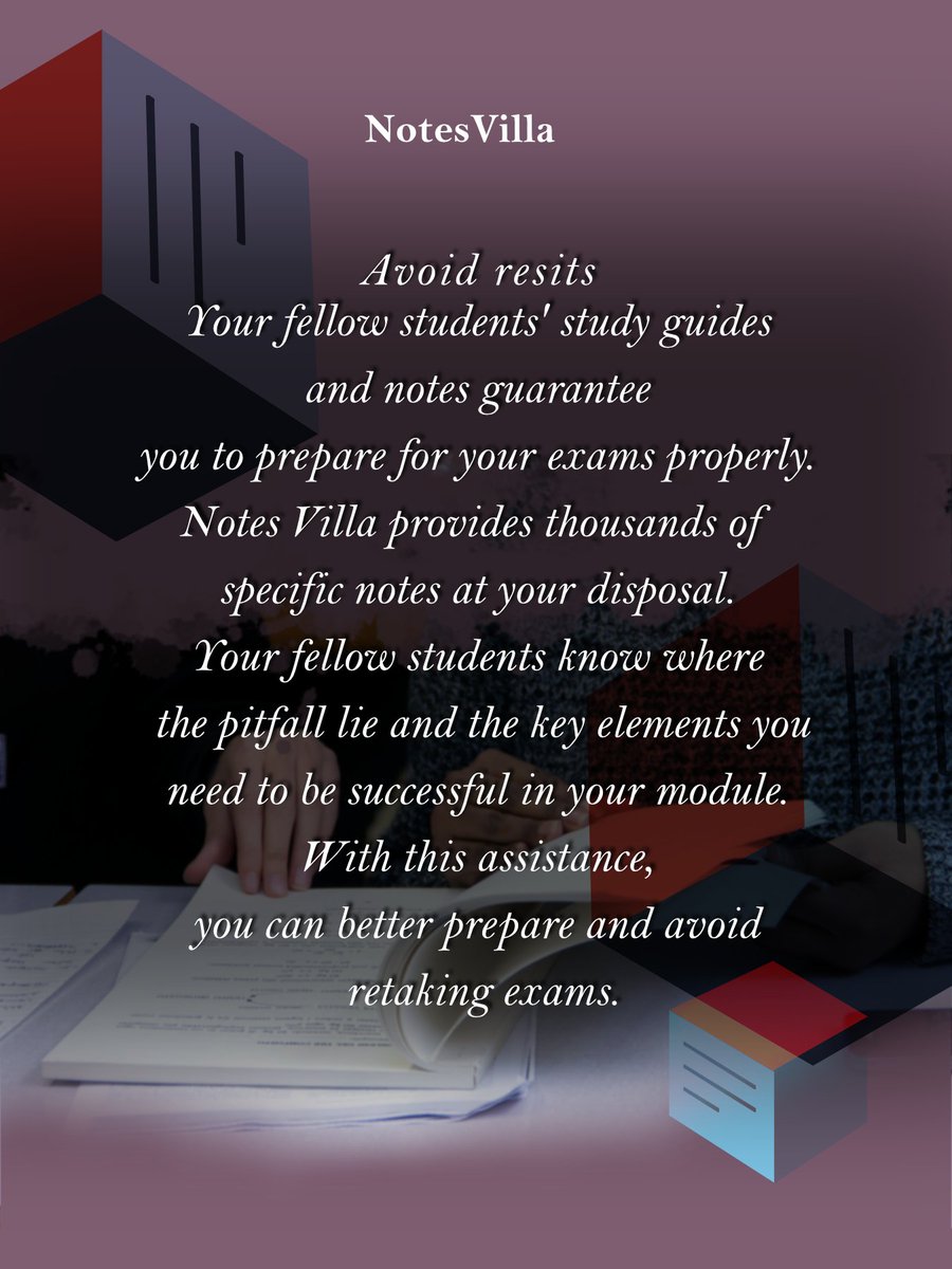 notesvilla's tweet image. Notesvilla is the leading study resource. Achieve better grades and avoid resits with help of the best class notes, study guides and textbook notes that are well written by your fellow students.

#study