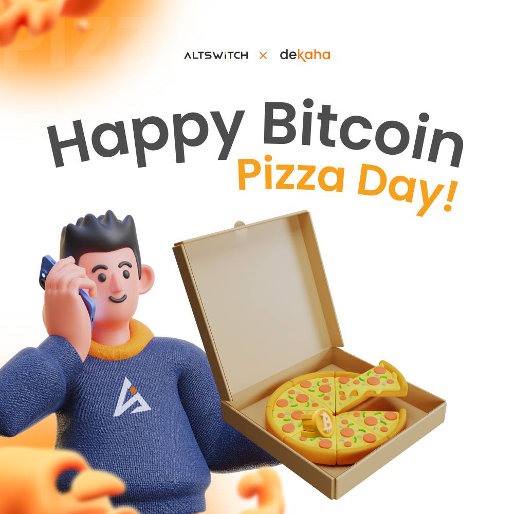 Happy Bitcoin Pizza Day!! 🍕

It's a day filled with nostalgia, reminding us of Bitcoin's humble beginnings and incredible growth. 

This transaction is legendary, as those 10,000 Bitcoins would now be valued at around $267.8M

Do you foresee AltSwitch being the same?…