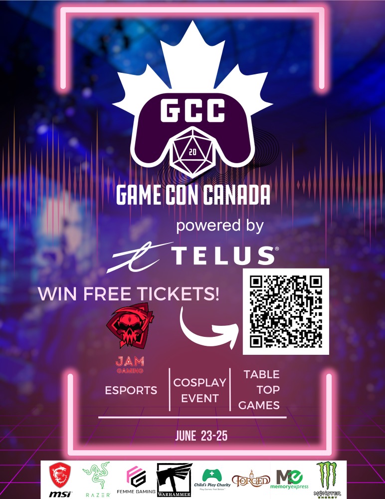 There are still more tickets to be won! Check for posters in shops around Red Deer, AB. Scan the QR code for contest details! Bring Your Eh Game!

gameconcanada.com

#GameConCanada #yyc #yeg #calgaryevents #reddeeralberta #BringYourEHGame #gamingcommunity #canadiangamer