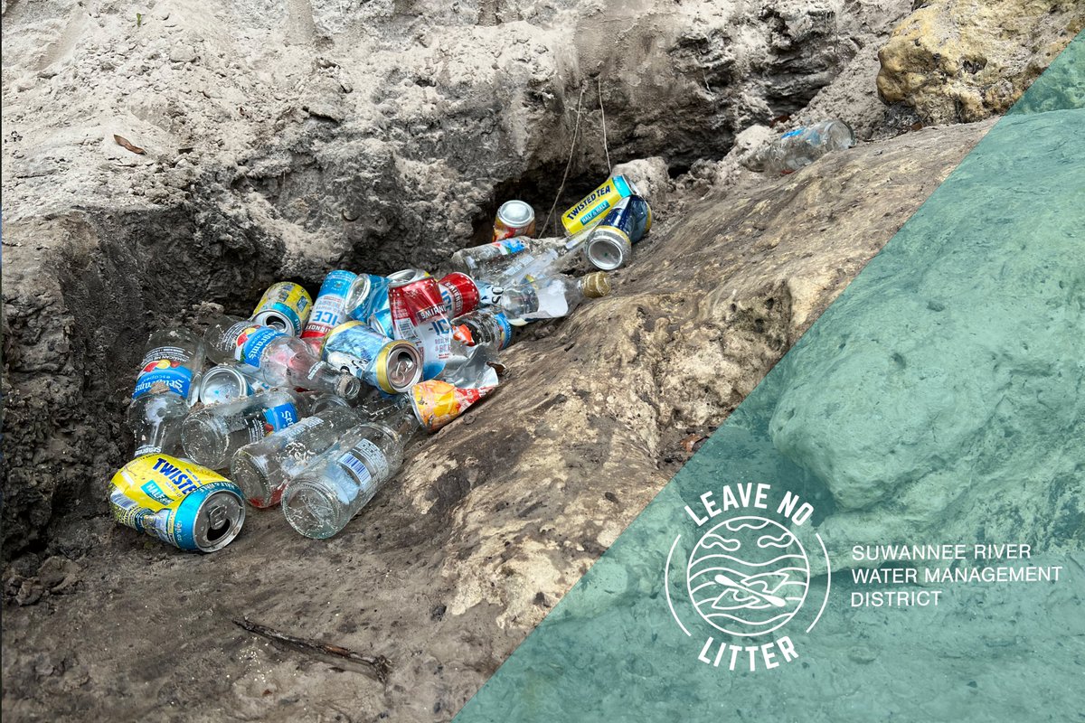 SRWMD's tweet photo. With the busy Memorial Day weekend fast approaching, and residents and visitors set to enjoy more outdoor excursions, the District encourages everyone to #LeaveNoLitter when they visit local springs, rivers, lakes, and District lands! https://t.co/YOL9yrLg7g