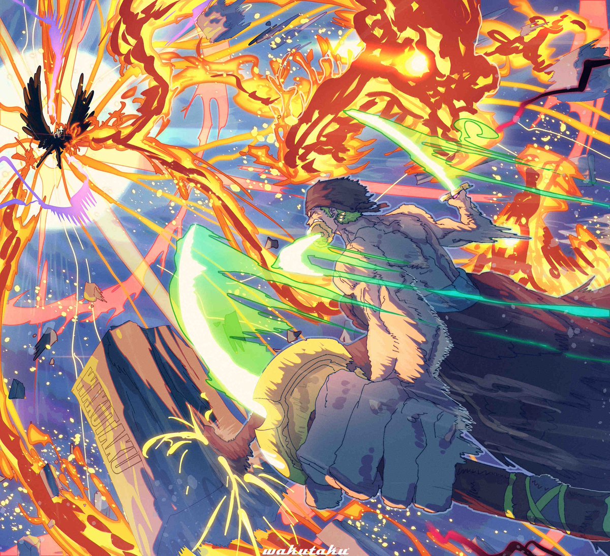 aywakutakuay's tweet photo. ZORO VS KING https://t.co/hBtVevMl91