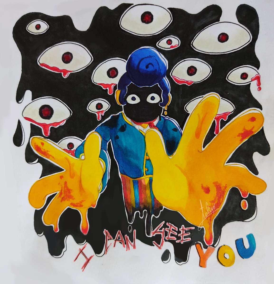 Nancy_art18's tweet photo. β οΈπ¨Scopophobiaπ¨β οΈ
β’-------------β’
β¨πHe's watching us~βͺ πβ¨
#WallyDarling #eyes #welcomehomefanart #welcomecome #wally #house #artwork https://t.co/xrokfABcsE
