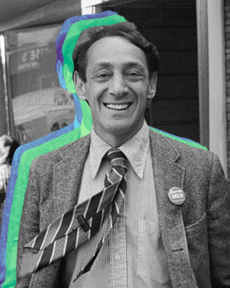 OaklandPride's tweet photo. It’s Harvey Milk Day. An icon. We can trace a direct line between his activism in the 1970s and our out representatives today.
We honor his legacy and the way he showed how the Bay Area can change the world.
Thank you, Harvey. ❤️🔥
#PowerofPride #OaklandPride #HarveyMilkDay https://t.co/1mB4PeWDp7