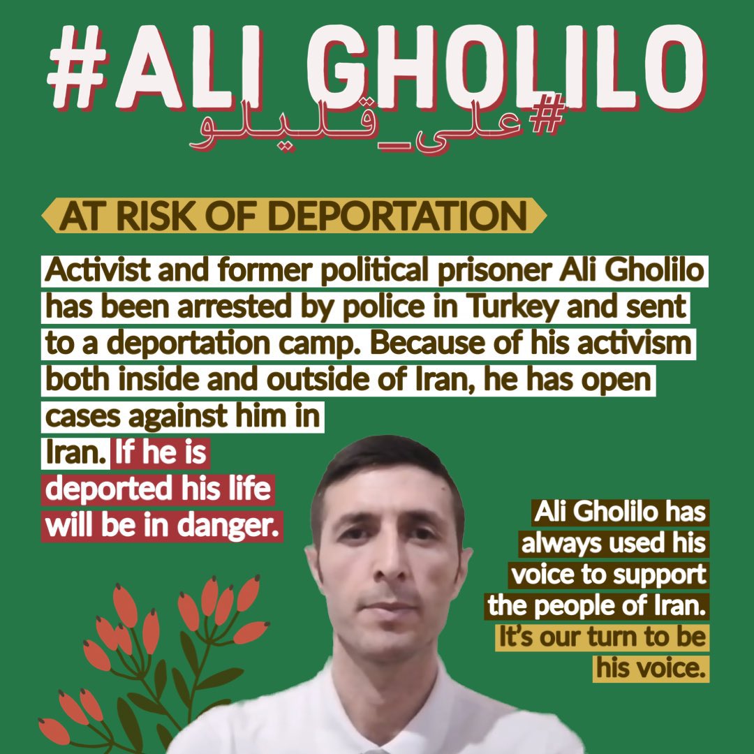 Deporting #AliGholilo to Iran could cost his life by #IRGCterrorists .

@RefugeesMedia 
@refugeejourno @NRC_Norway @RefugeesIntl , @_refugeerescue , please help immediately.