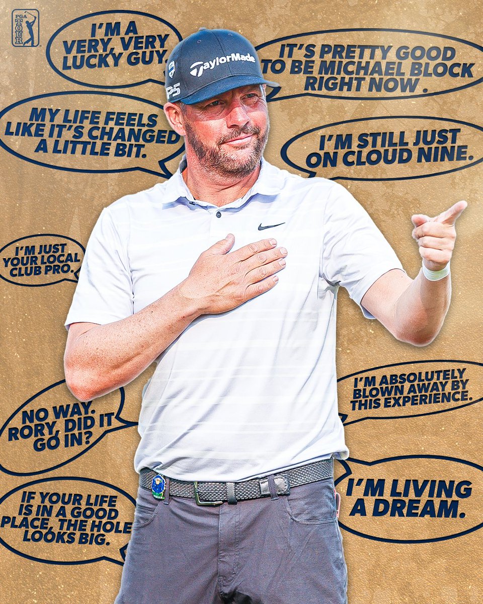 Michael Block's week <a href="/PGAChampionship/">PGA Championship</a> is stuff you only see in the movies 🎬