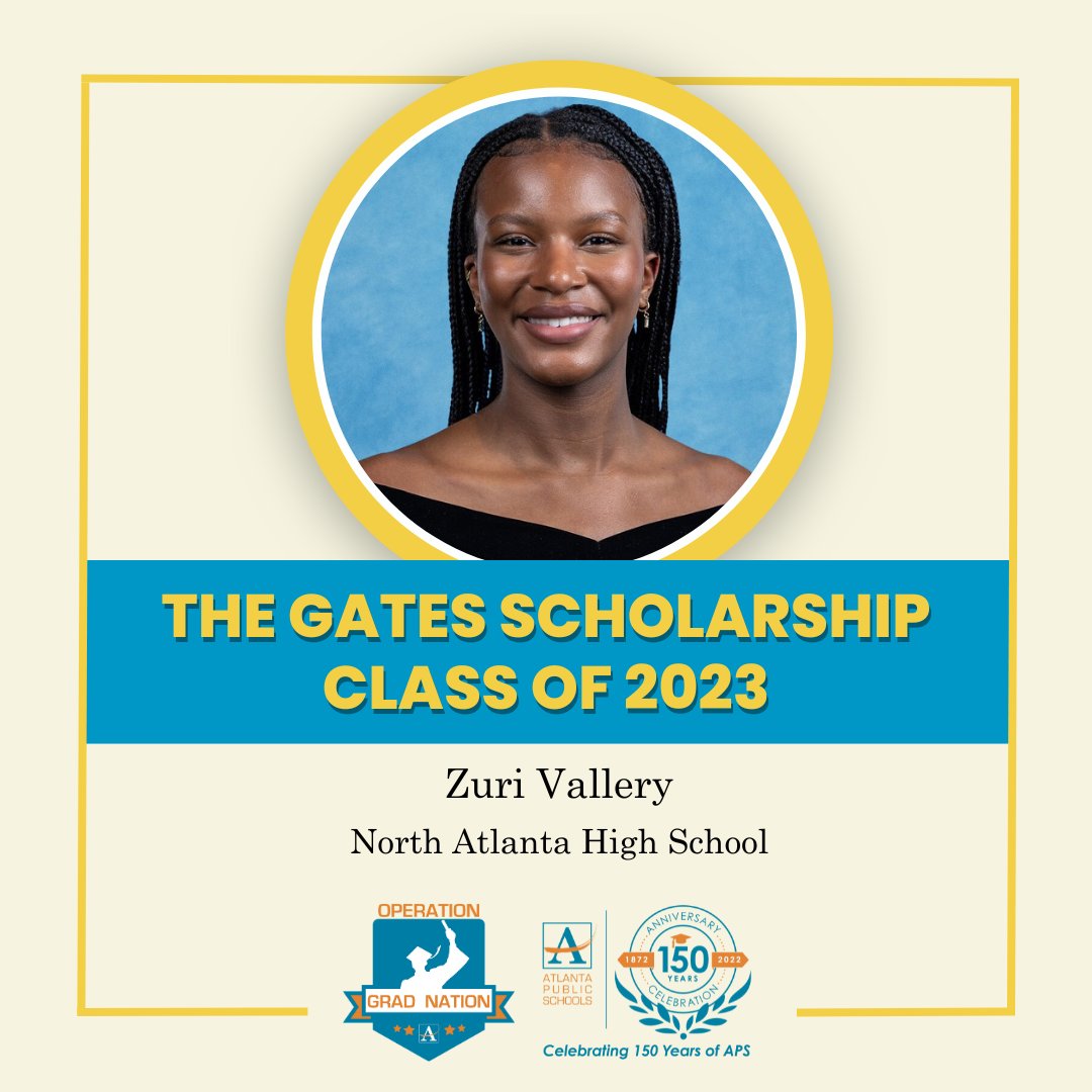ATL Public Schools on Twitter "Congratulations on receiving the Gates