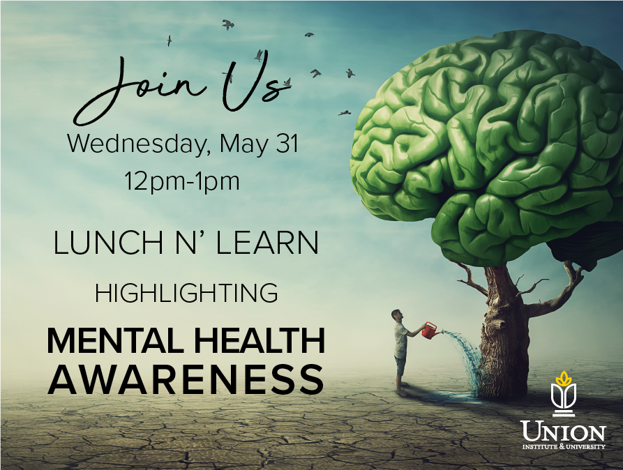 myunionedu's tweet photo. Join us from 12pm-1pm on May 31, for a panel discussion on mental health awareness. Topics include: What is mental illness? Why does mental health carry a stigma of fear and prejudice? What does "More Than Enough" mean?
RSVP https://t.co/klfwpdfRWO
#UIU #MyUnion #UnionInstitute https://t.co/iI7UAeKGrj