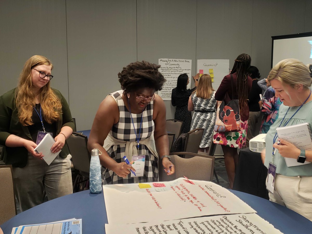 FeedbackLabs's tweet photo. Fantastic gallery walk and small group discussions occurred during our session at #GEOLearn @GEOfunders as we dove into different ways funders can invest in listening! https://t.co/EmS5kDESwr