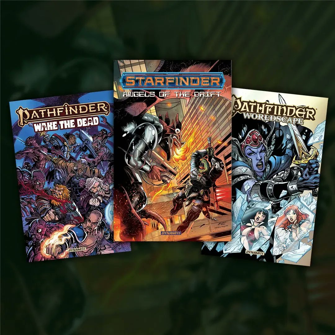 Paizo (@paizo) on Twitter photo Our friends at <a href="/DynamiteComics/">DynamiteComics</a> have launched a new <a href="/Kickstarter/">Kickstarter</a> with hardcover compilations of #Pathfinder Wake the Dead and #Starfinder Angels of the Drift! Also featuring a collection of Pathfinder Worldscape crossovers. Read about it here: paizo.me/3Iyzudo
#paizo Our friends at <a href="/DynamiteComics/">DynamiteComics</a> have launched a new <a href="/Kickstarter/">Kickstarter</a> with hardcover compilations of #Pathfinder Wake the Dead and #Starfinder Angels of the Drift! Also featuring a collection of Pathfinder Worldscape crossovers. Read about it here: paizo.me/3Iyzudo
#paizo