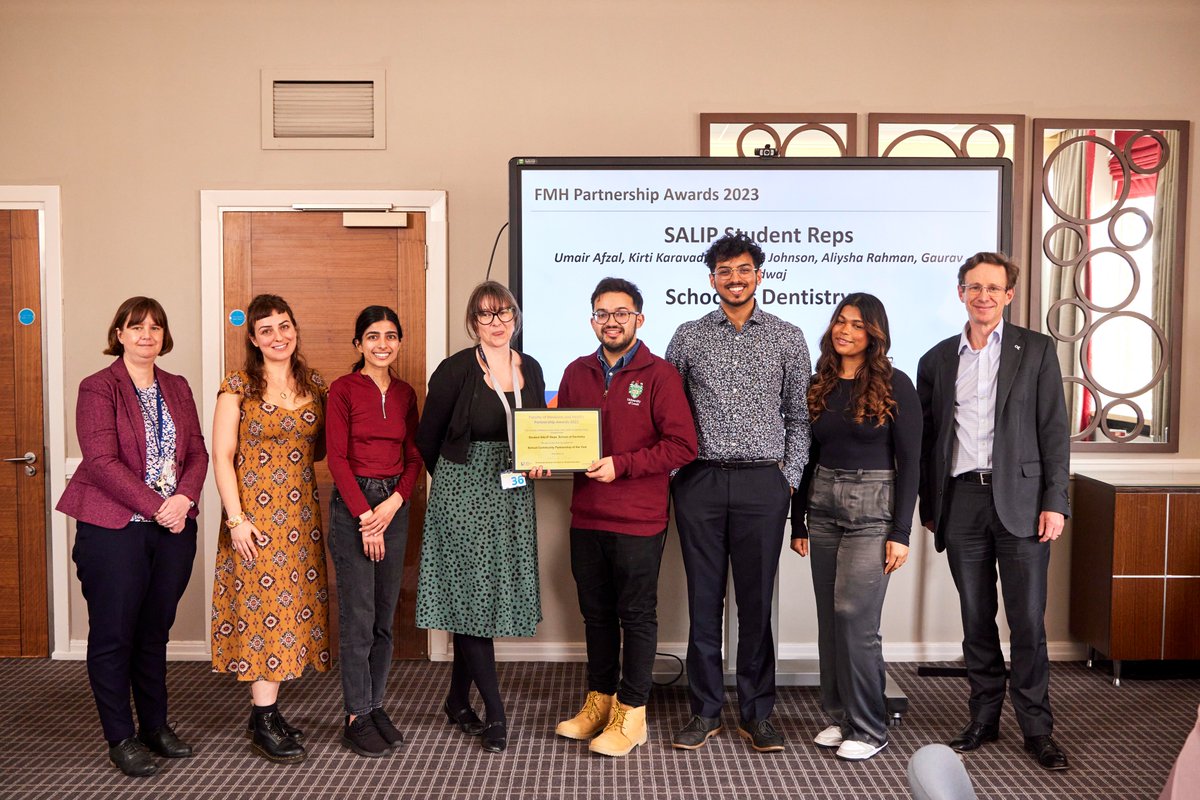 leedsdentistry's tweet image. Congratulations to our @LeedsMedHealth Partnership Award winners.

Alexandra Wilkinson won the 'Student Academic Rep of the Year' Award and our Student SALIP Reps won the 'Community Partnership of the Year' Award.

Find out more about the awards⬇️
medicinehealth.leeds.ac.uk/dentistry/news…
