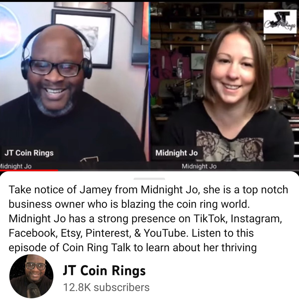 Join me and @jtcoinrings2 on Coin Ring talk while we discuss running a handmade business!

Check it out on JT's YouTube channel >>> youtu.be/dy-AG6JT6jM

#jtcoinrings #midnightjo #coinrings #coinring #coinjewelry #spoonring #spoonrings #spoonjewelry #handmadebusiness