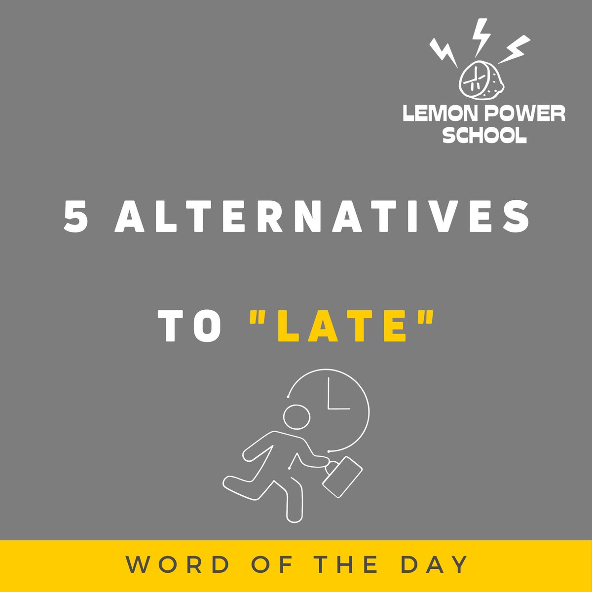 tlteducation's tweet image. 🍋⚡️ A nadie le gusta llegar tarde (y menos si eres el centro de atención) pero a veces hay cosas que se cruzan en tu camino 😅

Aprende estas 5 alternativas para decir que llegas tarde para esos momentos en los que tienes que dar una excusa 🙌🏼⏰⚡️

#lemonpowerschool #lemontips