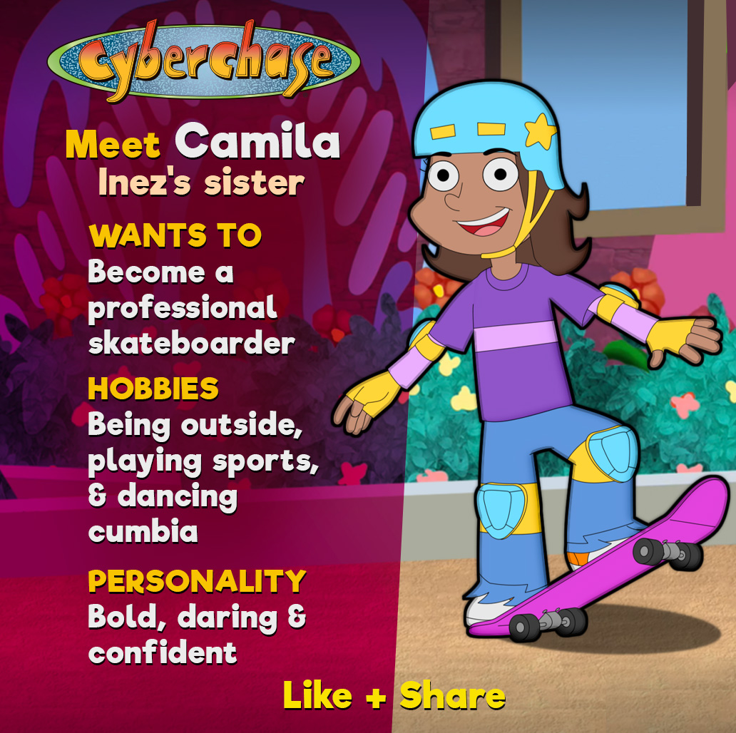 We’re skating in with another new character! Meet Camila, is Inez’s energetic and confident little sister. Are you more like sporty Camila or studious Inez?