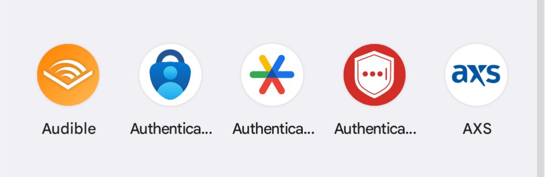 Cool new butthole icon Google Authenticator