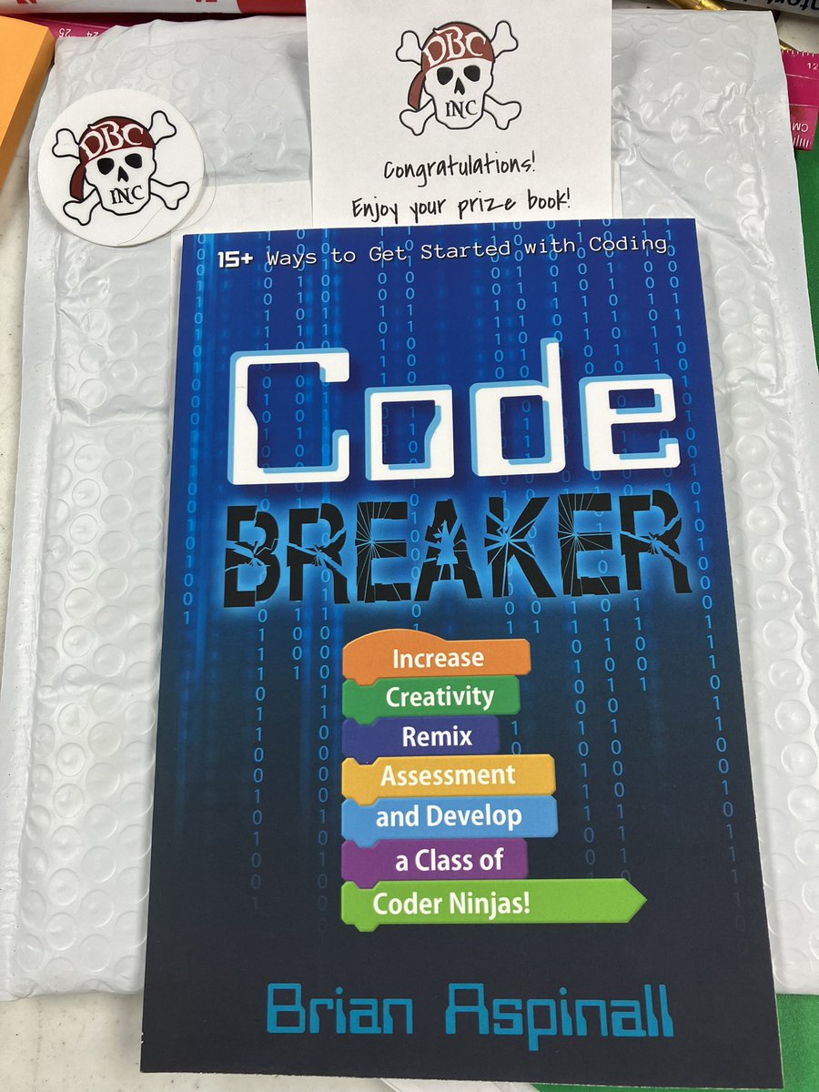 javierfaguilar's tweet photo. Thank you so much for this great book surprise today from @dbc_inc
#dbcchallenge - @TaraMartinEDU @burguessdave
#networking #learning #teamwork #equity #diversity #confidence #coding #robotics #CSforGood #creativity #CSforALL #EveryCanCode #ForTheLoveOfCoding https://t.co/lU2RI4qRYR