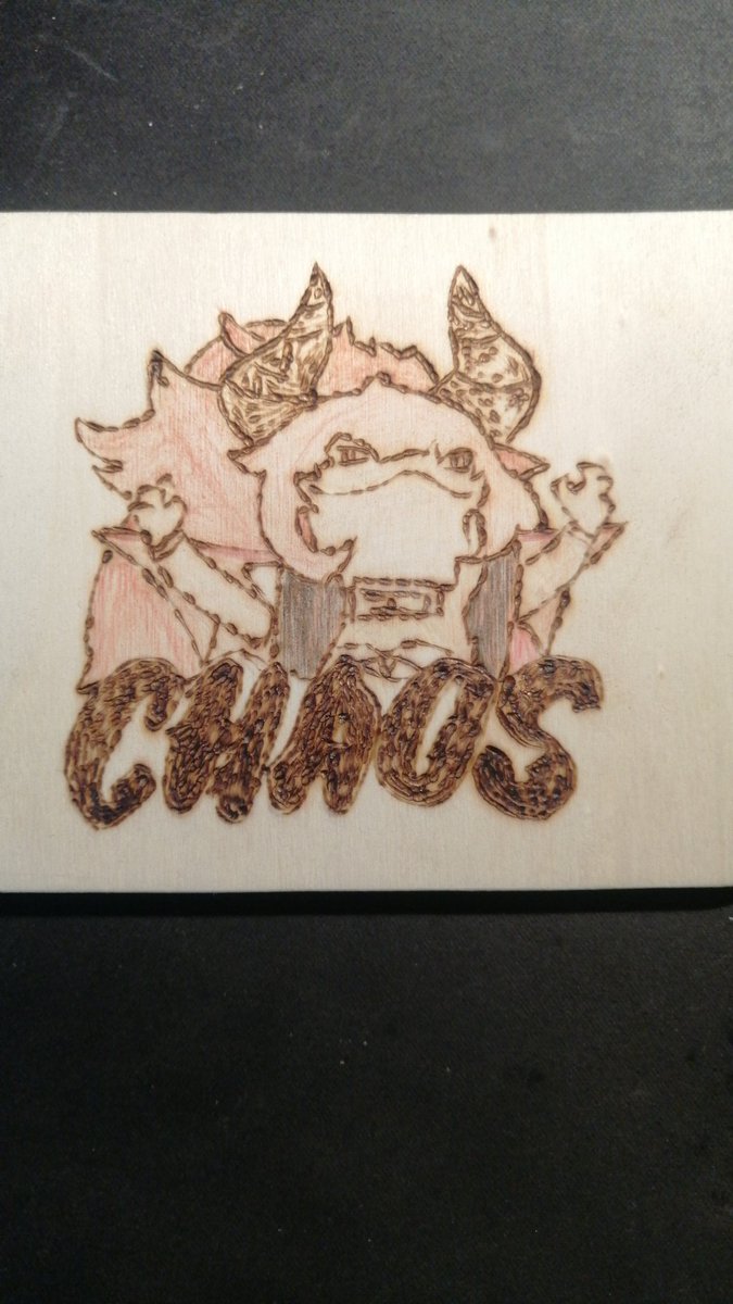 Hausyeti's tweet photo. A little late, but Happy B-day to the best streamer, @zentreya. 
Did a wood version of one of your shirt designs 👀
#zentreart #VShojoArt #fanmade #woodcraft #handmade https://t.co/Dd4BxluFS9