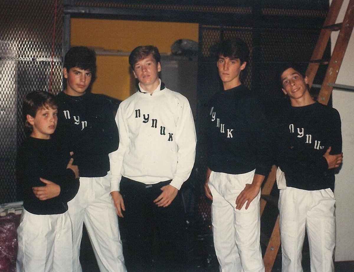 NKOTB's tweet photo. Brothers from then ‘till forever 🤖❤️ https://t.co/DqY3RXJTZY