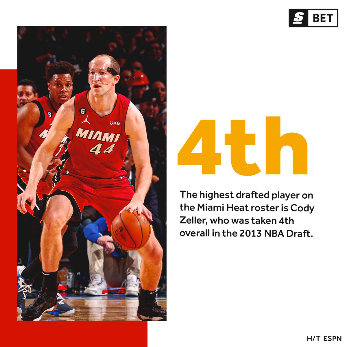 theScore Bet on Twitter "The highest draft pick on the Heat roster