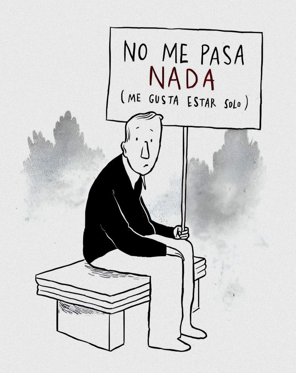 culturainquieta's tweet photo. «La soledad es peligrosa. Es adictiva. Una vez que te das cuenta de cuánta paz hay en ella, no quieres lidiar con la gente».

– Carl Jung

Imagen, por el ilustrador y viñetista chileno Francisco Olea. https://t.co/34p5TMQsIu
