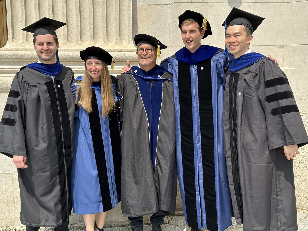 Commencement day at @Yale.   Happy to see four group members today: @codyritt @Julianne_Rolf @Ryan_DuChanois @Sam_YuhaoDu   @YaleEnvEng      @YaleSEAS