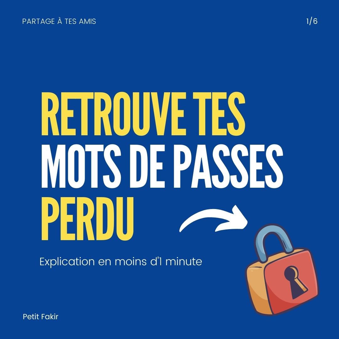 Petit_Fakir's tweet image. Tu as oublié un mot de passe et tu ne sais pas comment le retrouver ? 😟

→ Cette astuce va te sauver la vie... 😉 (PS : c’est gratuit et rapide)

#astuce #googlepasswordmanager #motdepasse #google #petitfakir