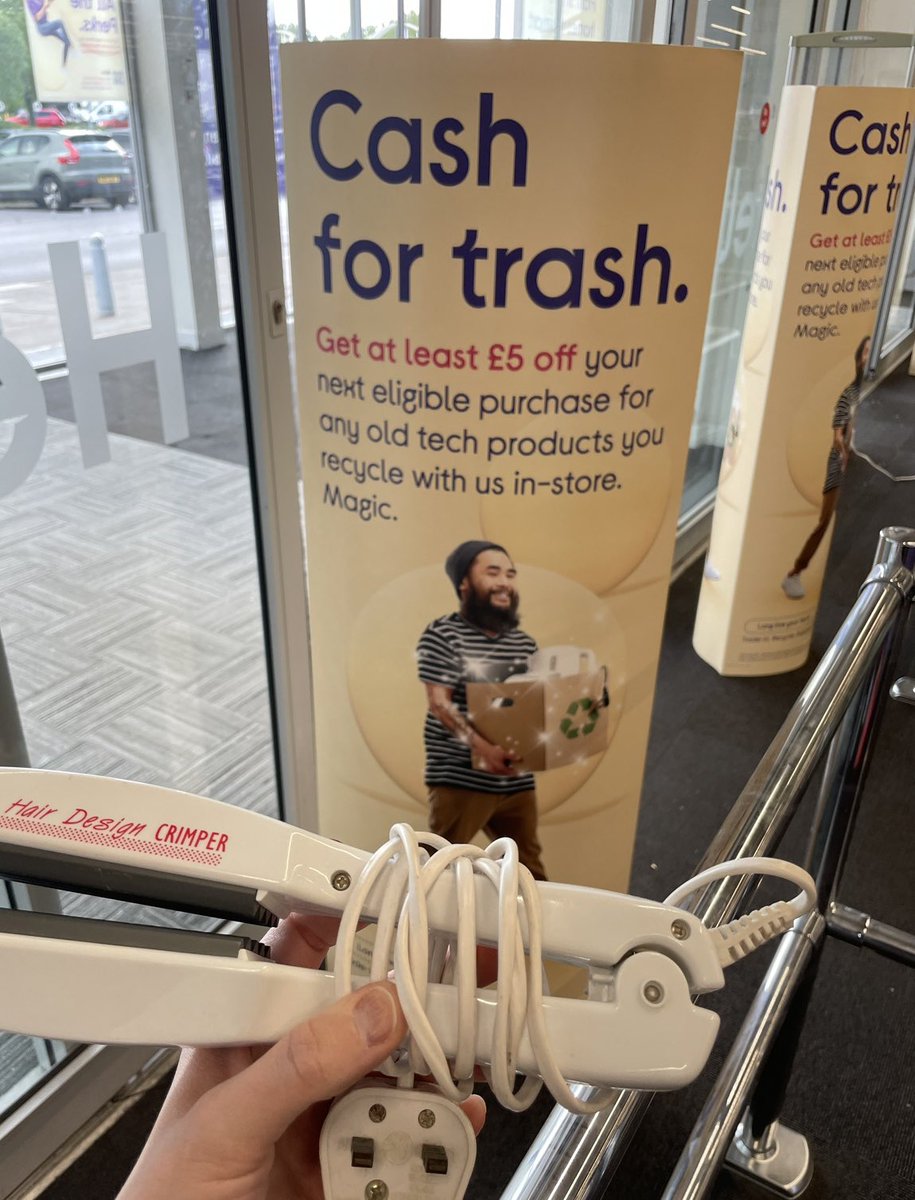 #CurrysCashforTrash 
Poole store @currys 
♻️🎉