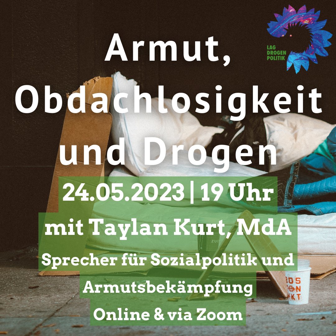 Am Mittwoch ist @KurtTaylanz (MdA, Sprecher für Sozialpolitik und Armutsbekämpfung @GrueneFraktionB) bei uns zu Gast. Wir sprechen über die Themen Obdachlosigkeit, Armut und Drogenkonsum. Alle Interessierten sind herzlich willkommen.
Foto von Jon Tyson auf Unsplash.