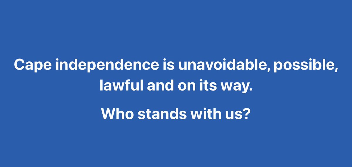 #VoteCAPEXIT2024 #Selfdetermination #Decentralisation #CapeEconomicEmpowerment #Singapore #Switzerland #TheCapeRepublic
capeparty.com 

#VoetsekANC #ANCshedding #PhalaPhala #VoetsekEFF #Statecapture #FailedState #Loadshedding #Kusile #Gridfailure #BEE #Racism #Communism