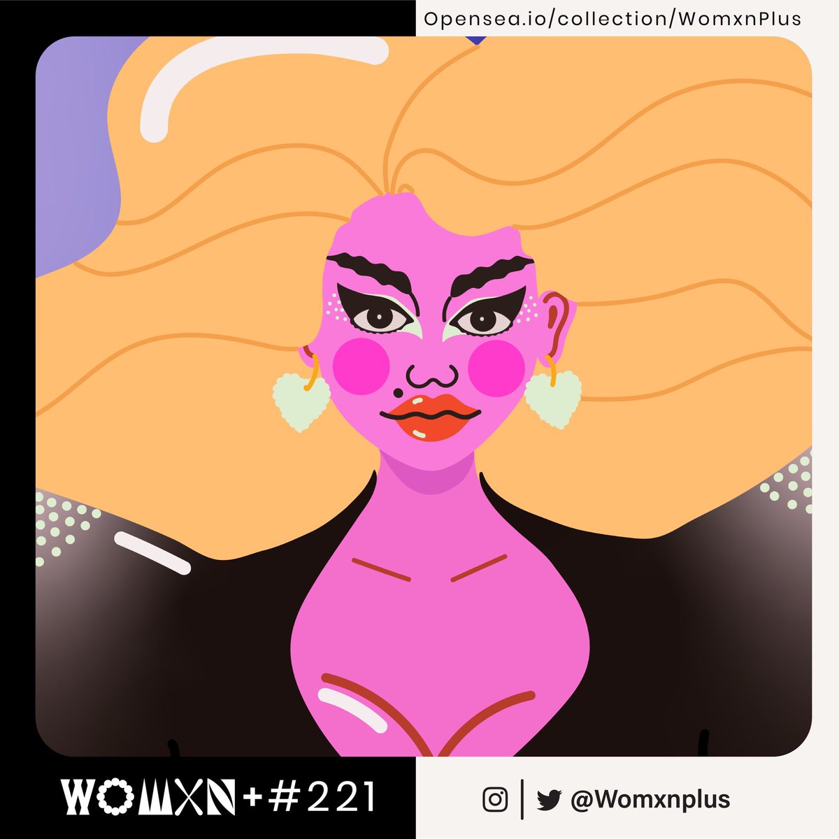 WomxnPlus's tweet photo. Here’s artwork 2 of the day #womxnplus221✨

Available for ETH 0.05 on @opensea👇

https://t.co/IaPbxTAtpF
 #nftart #nftcommunity #OpenSeaNFT https://t.co/T9jKb7k01W