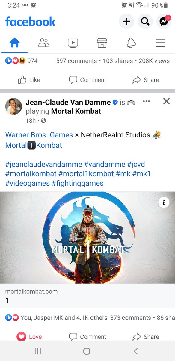 @JCVD posts @MortalKombat on his Facebook page. The hype is getting real! @JustMKollum @tabmok99 @0utworld @MK_habit_addict @ThalionFTW @tylerlansdown @MK_Online @noobde
Looks like Johnny Cage is ready to throw down!