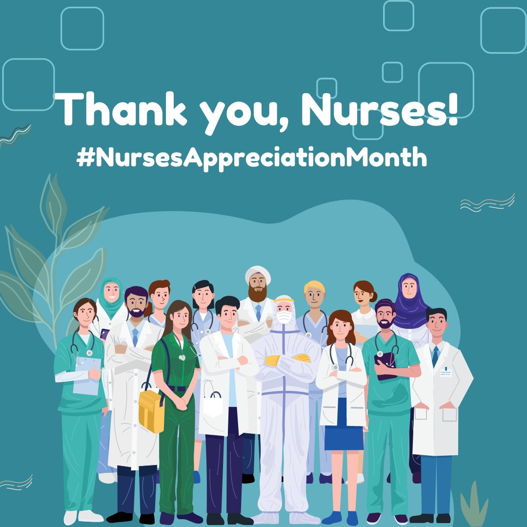 Nurses are essential healthcare providers who play a crucial role in helping patients recover from life-threatening illnesses&injuries.We're proud to honor the nurses who diligently care for us all!Happy #NursesAppreciationMonth!#nursesappreciation #NurseHeroes #thankyounurses