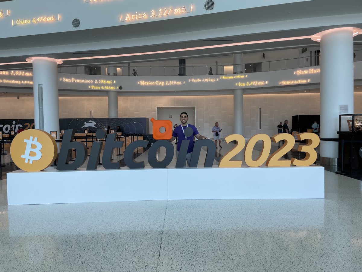 YusufBWB's tweet photo. I had the honor of attending @TheBitcoinConf last week to discuss #Bitcoin for social good #Bitcoin2023 https://t.co/B8KdKAtIxD