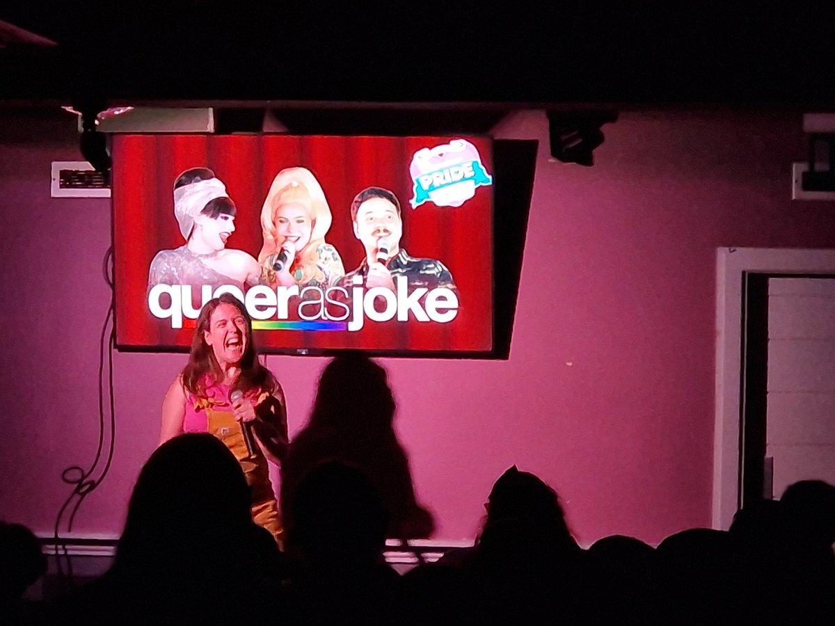 Enjoying a special <a href="/QueerasJoke/">Queer as Joke</a> at <a href="/TheLoftBrum/">The Loft Bar Birmingham</a> with @josierones as a kick off for <a href="/BirminghamPride/">Birmingham Pride</a>