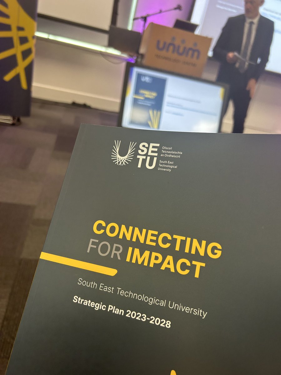 Delighted to be at the launch of the @SETUIreland strategic plan in @UnumIreland! An ambitious plan for Carlow and the South East! #carlow #connectingforimpact