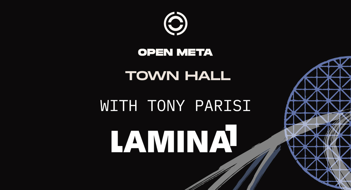It's official: <a href="/Lamina1official/">LAMINA1</a> is teaming up with <a href="/OpenMetaDAO/">Open Meta</a> to bring worldbuilding tools to #openmetaverse creators.

Join us &amp; L1 CPO <a href="/auradeluxe/">Tony Parisi</a> on the Open Meta spaces on Thursday 5/25 at 9am PT/4pm UTC to find out more about the collaboration: x.com/i/spaces/1nAKE…