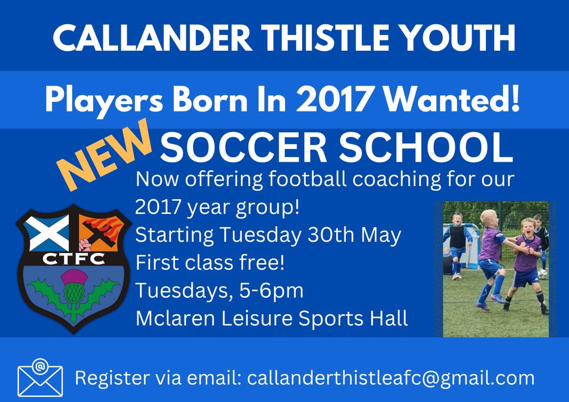 The club is delighted to announce that we will be starting up our newest Soccer School next week as we continue to grow and develop our club It’s the start on the ⚽️ pathway to all 2017’s #MTMJ
