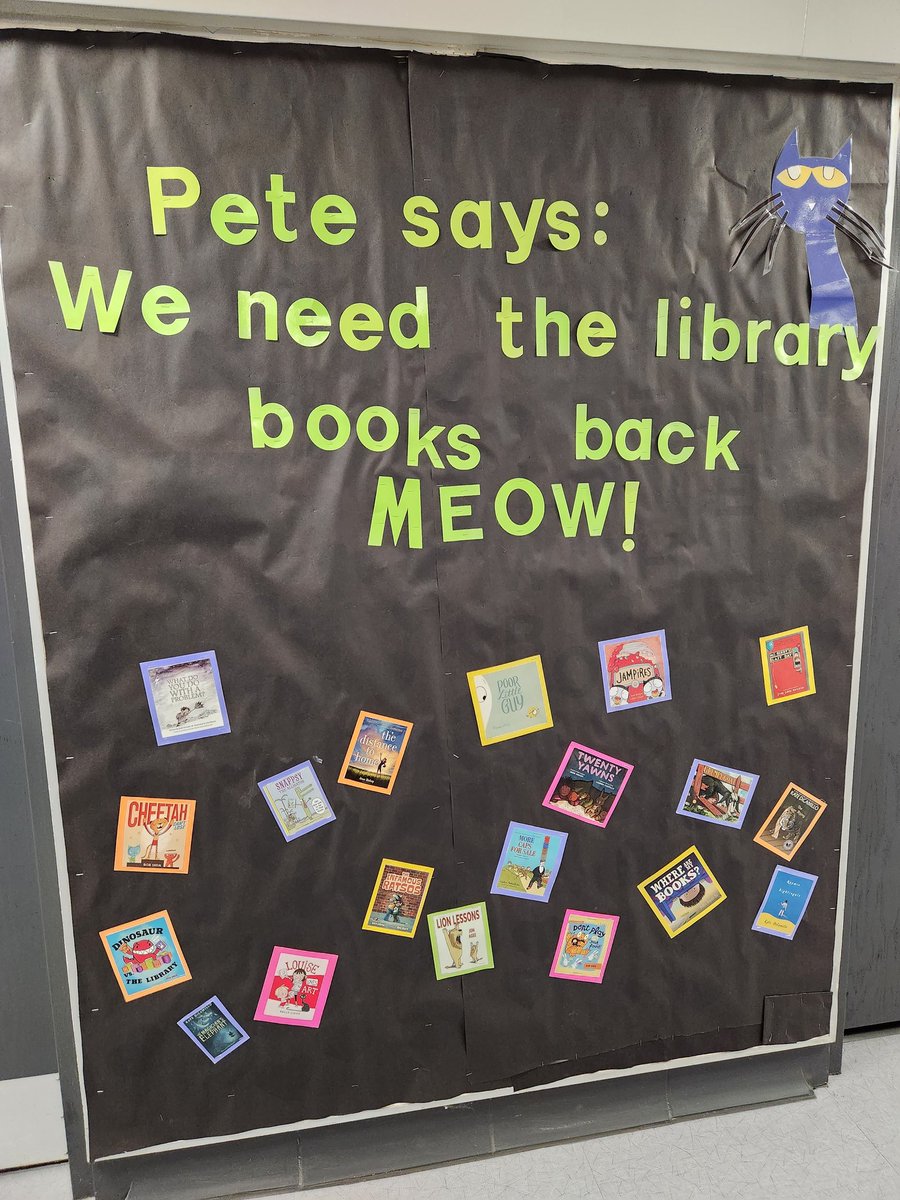 We need your library books back this week. 1st class with all books back gets a surprise! <a href="/KurtzElementary/">Paws the Cougar</a> #kurtzpride
