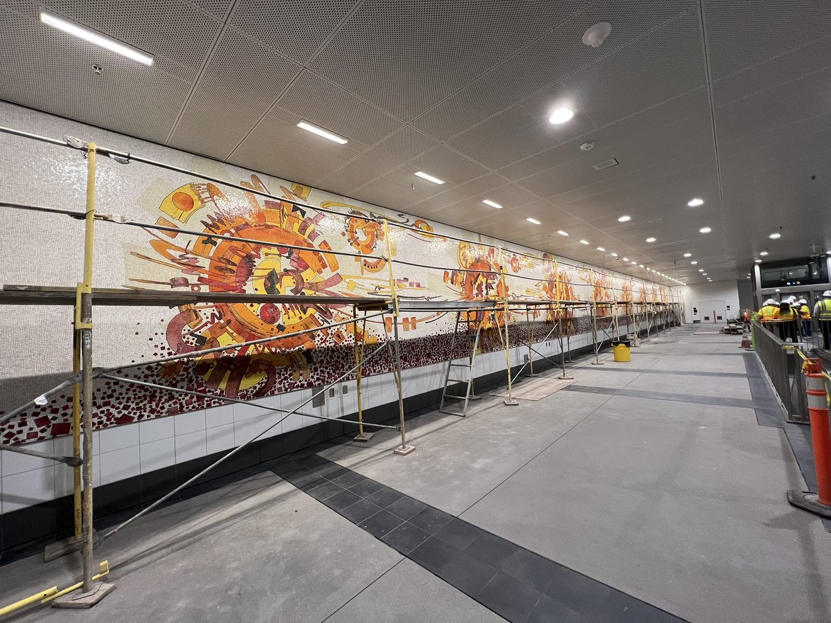 Anna_Albaryan's tweet image. Here’s some of the artwork you’ll see while riding the regional connector. #metroart