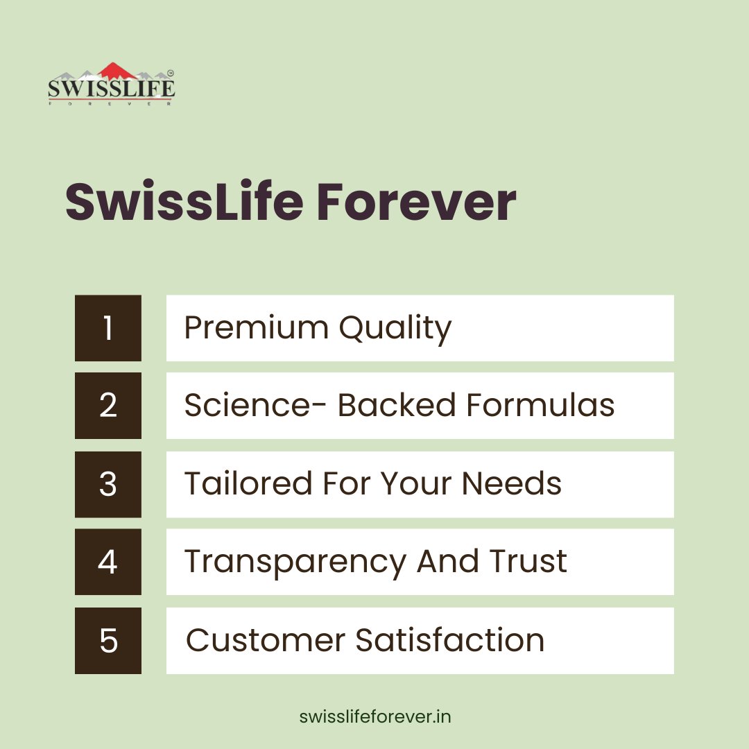 Embrace a healthier lifestyle and discover the power of our premium supplements. Trust in SwissLife for your well-being journey. 

#SwissLifeSupplements #HealthierLiving #WellnessJourney #PremiumQuality #OptimalHealth'