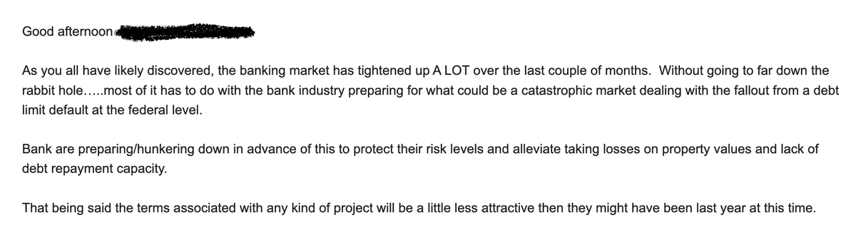 Just got this email from my lender 👍