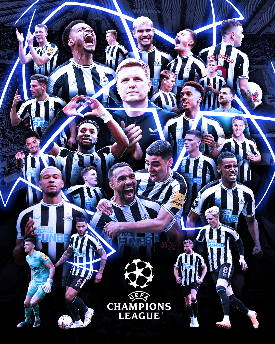 Newcastle United FC on X: "WE ARE NEWCASTLE UNITED. WE ARE CHAMPIONS LEAGUE!  🙌🙌 https://t.co/NaMKa6CJGJ" / X