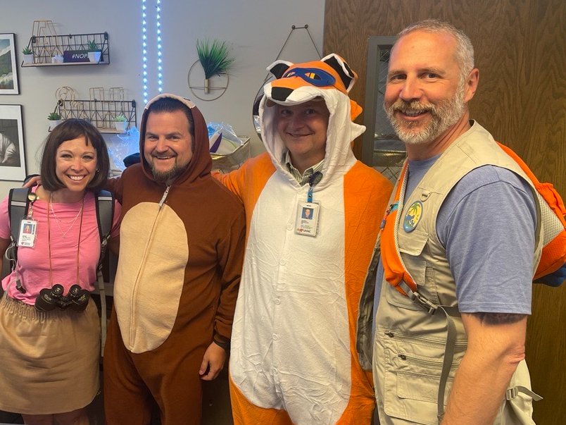 We're celebrating #ClinicalTrialsDay at UNMC! Today we're in search of clinical trials with @jeffreypgold and his friends Boots, Swiper, Dora and Diego!