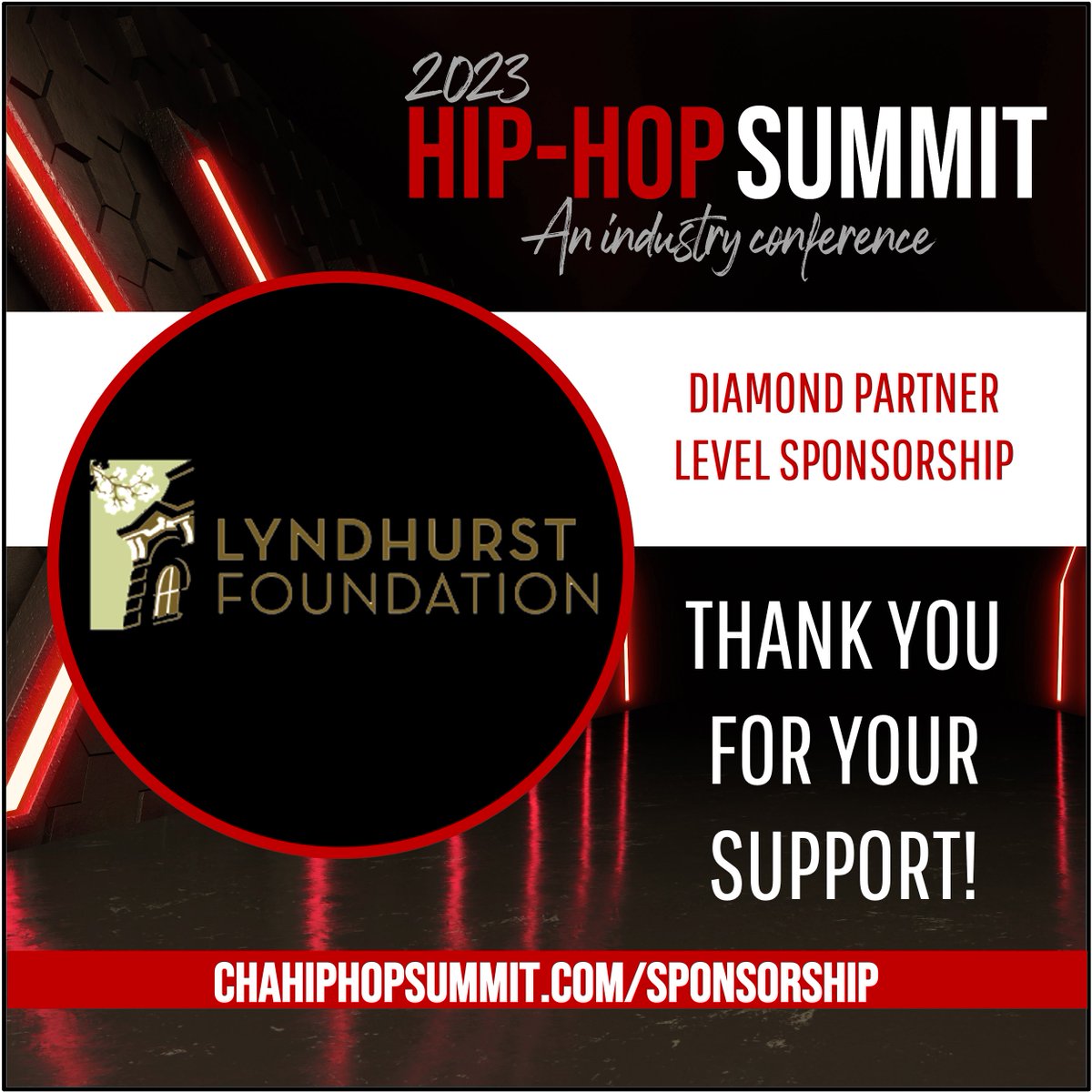 CHAHipHopSummit's tweet photo. 💎Shine bright like a diamond! Thanks to the Lyndhurst Foundation for supporting the 2023 Hip-Hop Summit! https://t.co/hyfuDXpulL