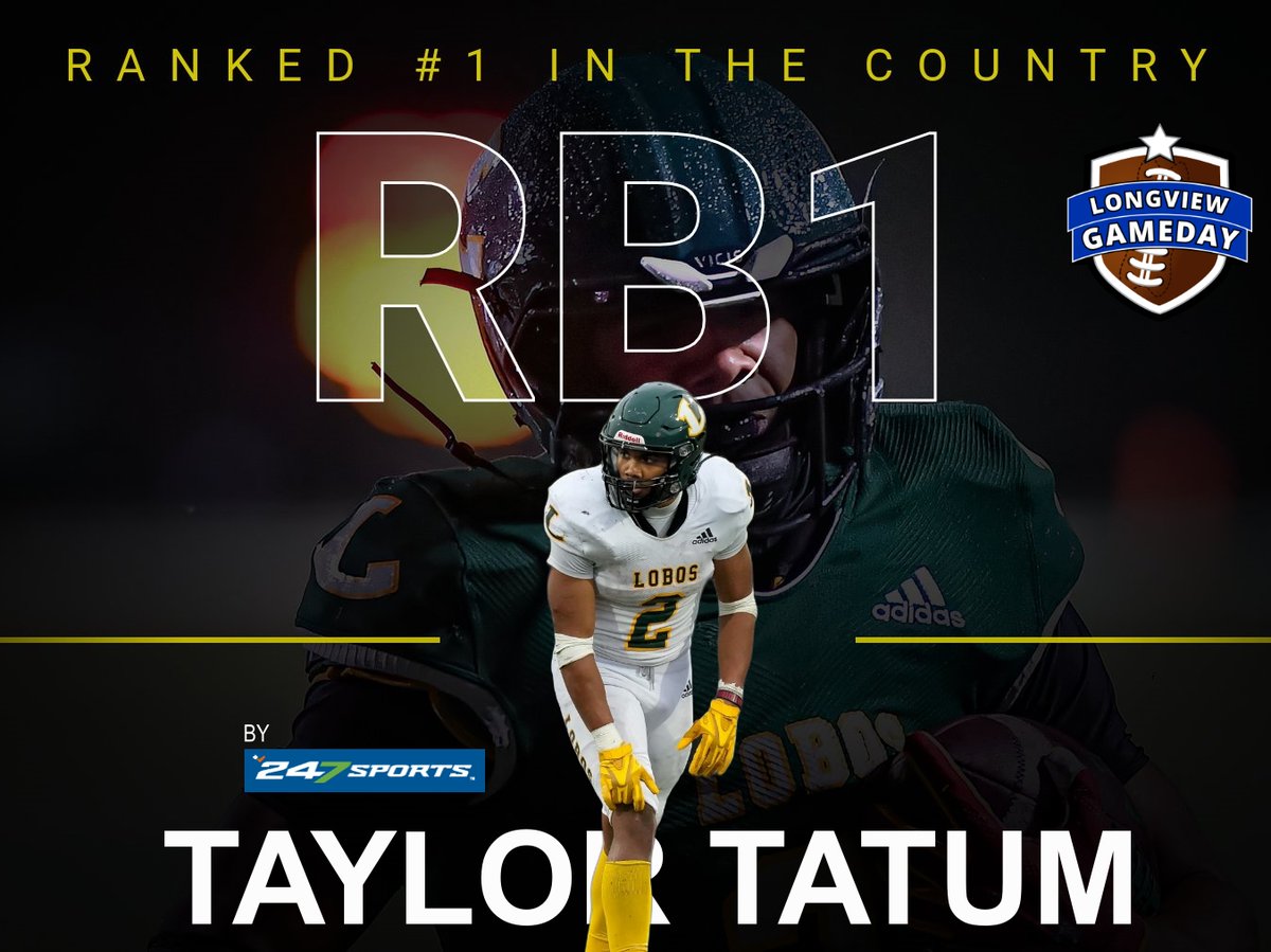 Its official. Taylor Tatum is now the #1 ranked High School Running Back in America by @247Sports @taylortatum06 @Lobo_Football