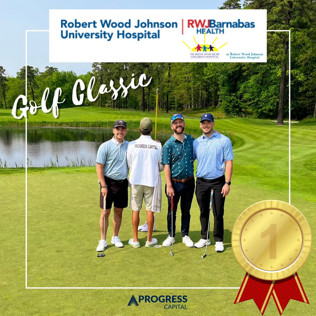 Congrats to our team for taking home 1st place today at this year's @RWJBarnabas / @RWJUH 35th Annual Golf Classic! ⛳ 🥇

#golf #golfevent #goodcause #team #thatsprogress