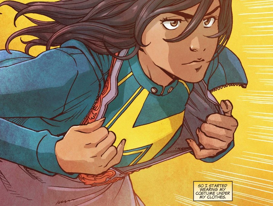 MsEmbiggen's tweet image. "Maybe I'm finally part of something... bigger."

Young Superhero Ms. Marvel, aka. Kamala Khan, ready to save her native New Jersey, and whereever touble is brewing!

#MarvelRP

Looking for varied RPs, casual, action, flirty, plot-heavy.

Please read the Pinned!