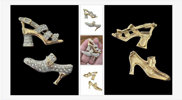 Vintage Signed Barbara Mandrell Set of Two Rhinestone Shoe Brooches Pins | eBay #vintagecostumejewelry #costumejewelry #vintagejewelry #jewelry #estatejewelry #signedjewelry #barbaramandrell #brooch #rhinestonepin #shoes ebay.com/itm/1258922839…