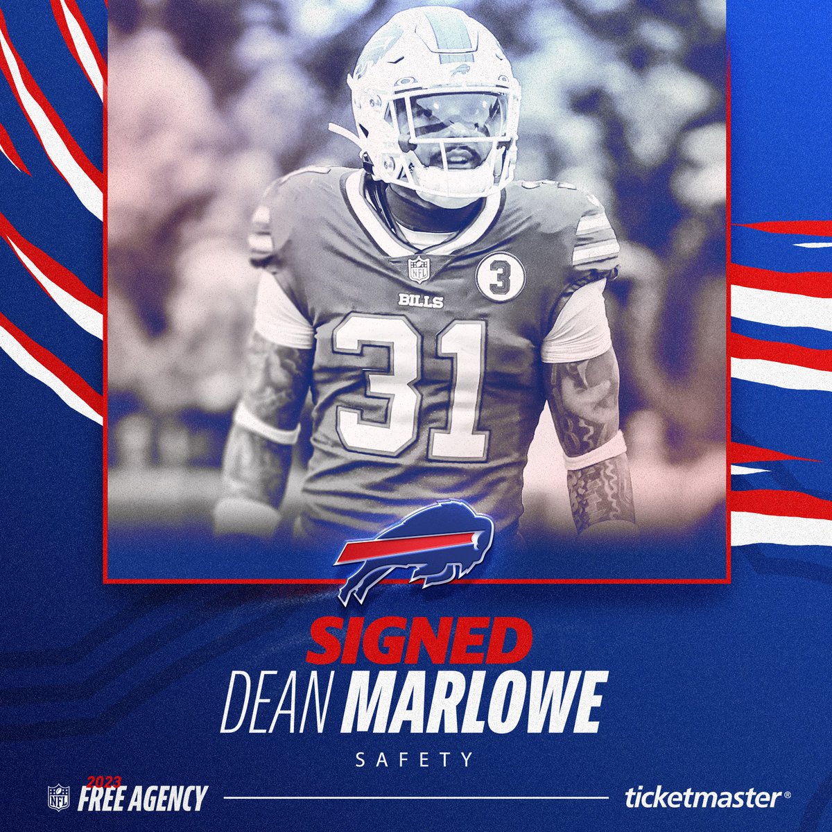BuffaloBills's tweet image. One new and one familiar face. 😁 #BillsMafia 

We’ve signed S Dean Marlowe and TE Joel Wilson: bufbills.co/3MOJfGx