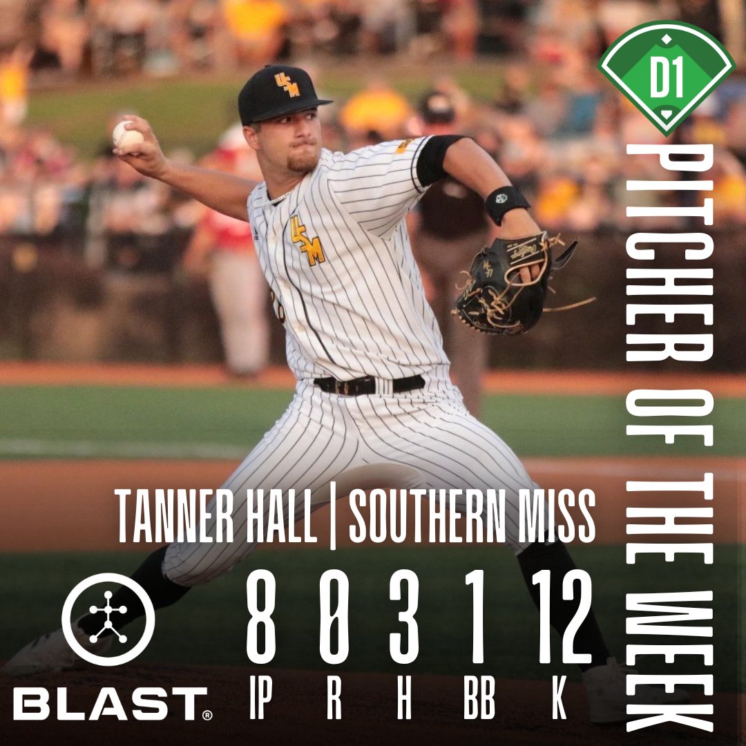 D1Baseball (@d1baseball) on Twitter photo 🚨 D1Baseball x <a href="/Blast_Bsbl/">Blast Baseball</a> Weekly Awards 🚨
🏆 Brandon Pimentel, <a href="/UTRGVBaseball/">UTRGV Baseball</a>
🏆 Tanner Hall, <a href="/SouthernMissBSB/">Southern Miss Baseball</a> 🚨 D1Baseball x <a href="/Blast_Bsbl/">Blast Baseball</a> Weekly Awards 🚨
🏆 Brandon Pimentel, <a href="/UTRGVBaseball/">UTRGV Baseball</a>
🏆 Tanner Hall, <a href="/SouthernMissBSB/">Southern Miss Baseball</a>
