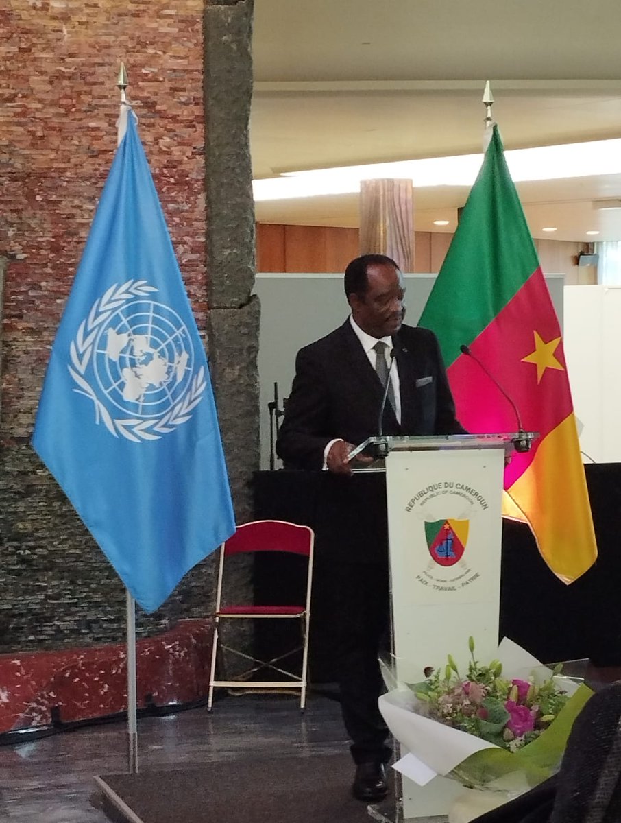 Proud to join Salomon Eheth, Ambassador of #Cameroon to @UNGeneva, and the international community to commemorate the 51st celebration of 🇨🇲's national independence & unity! #WHA76